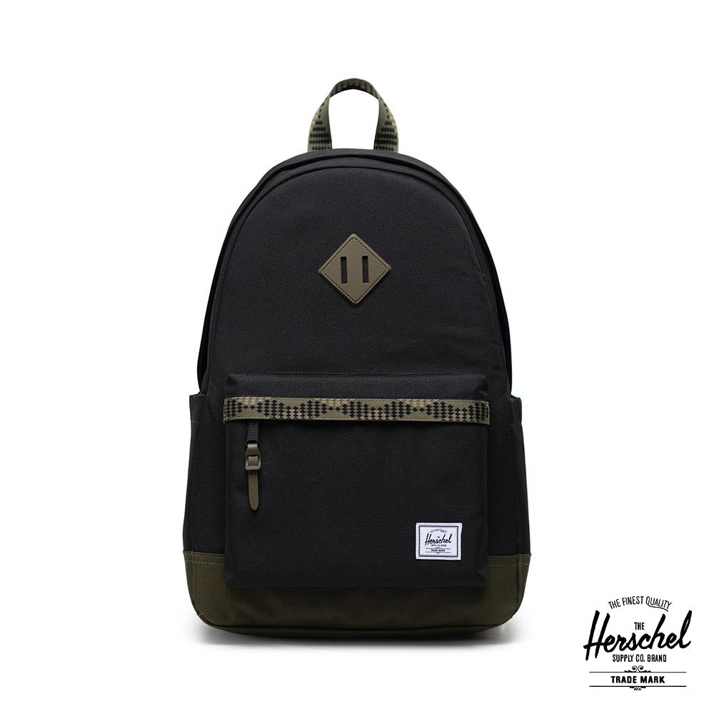 New Herschel Heritage Backpack Bag Dark Olive Palm Tree Fit 15 Laptop  Sleeve