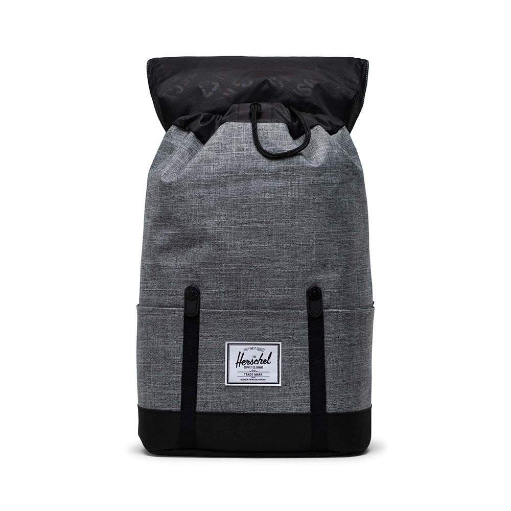 Herschel retreat backpack black hot sale crosshatch